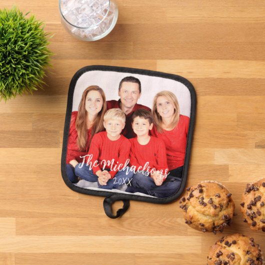 家族の写真 鍋敷き (トップダウン)