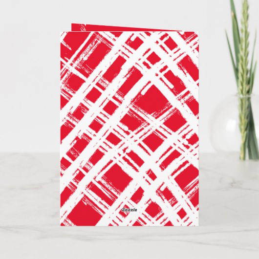 家族の写真 Happy Holidays かわいいカリグラフィー 赤 シーズンカード (裏面)