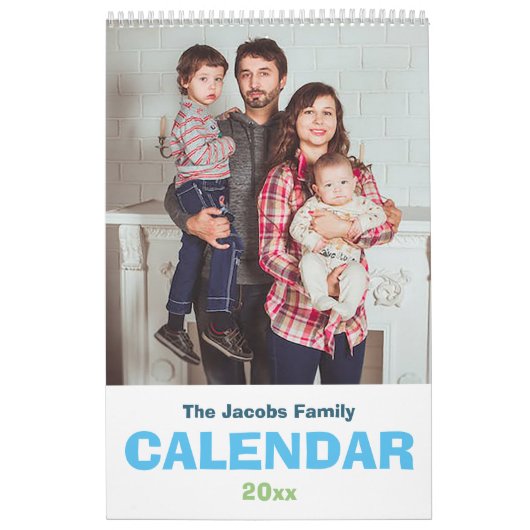 家族の写真Brightとおもしろいノートとto list カレンダー (カバー)