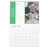 家族の写真Brightとおもしろいノートとto list カレンダー (2月 2026)