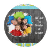 家族の写真Chalkboard We Love You カッティングボード (正面)