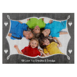 家族の写真Chalkboard We Love You カッティングボード