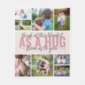 家族の写真Collage HugからYou フリースブランケット (正面)