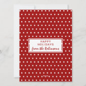 家族の写真DYIクリスマスまたは新年 シーズンカード (裏面)