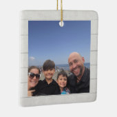 家族の写真nメッセージファームハウスクリスマスリース セラミックオーナメント (右)