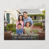 家族の写真Our New Home Moving Announcement ポストカード (正面)