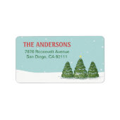 家族の冬の賛美休日 ラベル (正面)