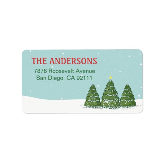 家族の冬の賛美休日 ラベル (正面)