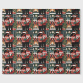 家族の初めてのクリスマス ラッピングペーパー (フラット)