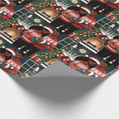 家族の初めてのクリスマス ラッピングペーパー (角)