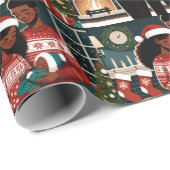 家族の初めてのクリスマス ラッピングペーパー (ロールコーナー)