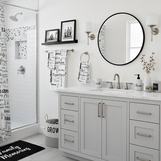 家族の単語コラージュ バスタオルセット