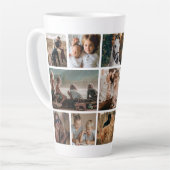 家族の友だち写真コラージュ カフェラテマグ (左アングル)