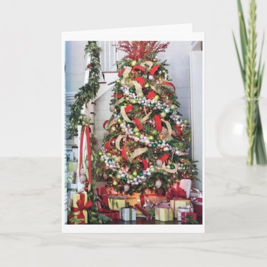 家族の友人とおいしい食べ物**クリスマス·ウィッシュ** シーズンカード (正面)