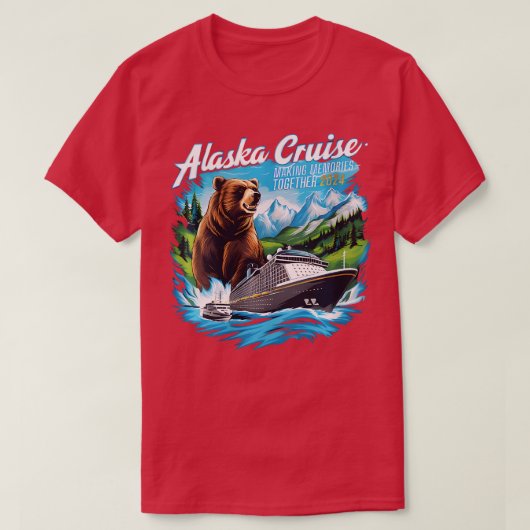 家族の友人とグループに一致する女性のアラスカCr Tシャツ (デザイン正面)