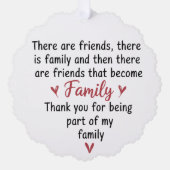 家族の友人のための家族のクリスマス2025ギフト オーナメントカード (正面)