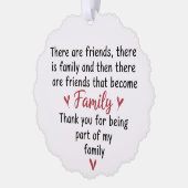 家族の友人のための家族のクリスマス2025ギフト オーナメントカード (左)