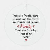 家族の友人のための家族のクリスマス2025ギフト メタルオーナメント (正面)