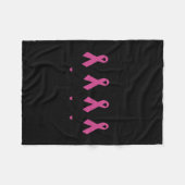 家族の友人の乳がん認識している フリースブランケット (正面(横))