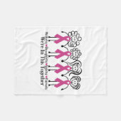 家族の友人の乳がん認識している フリースブランケット (正面(横))