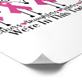 家族の友人の乳がん認識している ポスター (角)