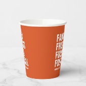 家族の友人の食べ物サッカーのオレンジの感謝祭 紙コップ (左)