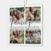 家族の友人4写真クリスマス セラミックオーナメント (左)