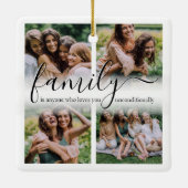 家族の友人4写真クリスマス セラミックオーナメント (裏面)