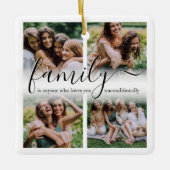 家族の友人4写真クリスマス セラミックオーナメント (正面)