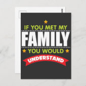 家族の友達 – おもしろい家族のことわざ ポストカード (正面/裏面)