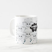 家族の可愛い黒い羊 コーヒーマグカップ (正面左)