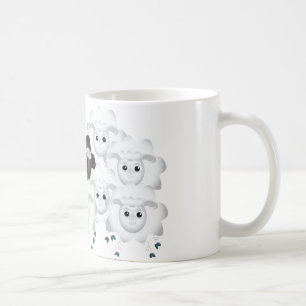家族の可愛い黒い羊 コーヒーマグカップ