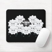 家族の可愛い黒い羊 マウスパッド (マウス)