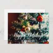 家族の名前からのハッピーホリデーズクリスマス シーズンポストカード (正面/裏面)