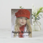 家族の名前からのハッピーホリデーズクリスマス 案内状 (スタンド正面)
