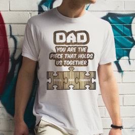 家族の名前が入った父への感動的な名言 Tシャツ