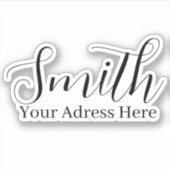家族の名前とアドレス – メールボックパーソナライズされたス シール (正面)