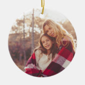 家族の名前と年と休日の写真オーナメント セラミックオーナメント (正面)