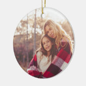 家族の名前と年と休日の写真オーナメント セラミックオーナメント (左)