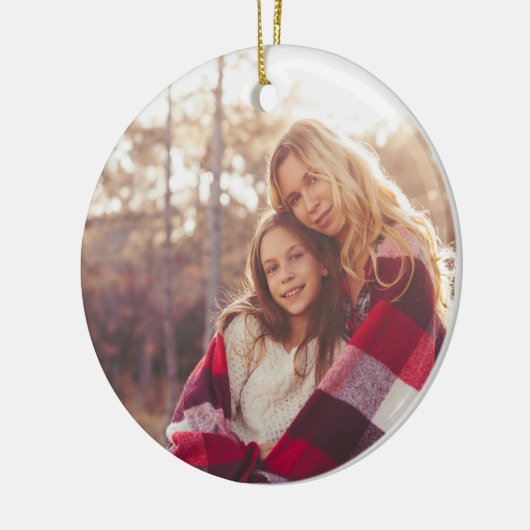 家族の名前と年と休日の写真オーナメント セラミックオーナメント (左)