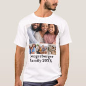 家族の名前と年号フォトコラージュテンプレート Tシャツ (正面)