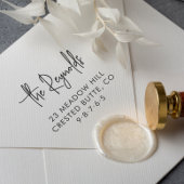 家族の名前と自宅住所のモダン差出人住所 セルフインキングスタンプ