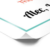 家族の名前と誕生年デザイン。 フォトプリント            (角)