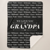 家族の名前のパターンを持つ人のためのギフト シェルパブランケット (正面)