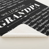 家族の名前のパターンを持つ人のためのギフト シェルパブランケット (3/4)