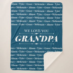 家族の名前のパターンを持つ人のためのギフト シェルパブランケット