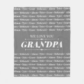 家族の名前のパターンを持つ人のためのギフト フリースブランケット (正面)