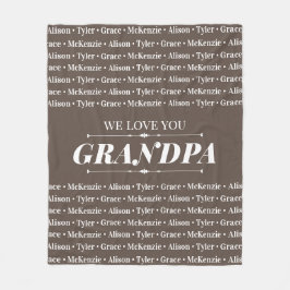 家族の名前のパターンを持つ人のためのギフト フリースブランケット