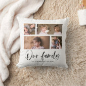 「家族の名前の写真コラージュを作成する」 クッション (ブランケット)