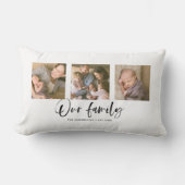 「家族の名前の写真コラージュを作成する」 ランバークッション (正面)